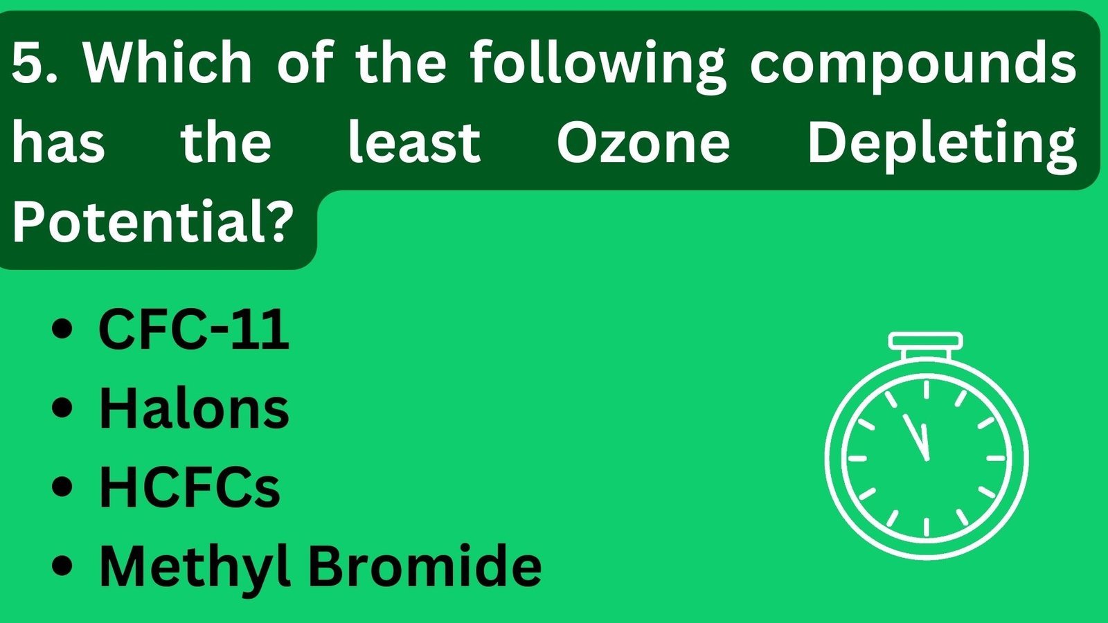 which-of-the-following-compounds-has-the-least-ozone-depleting