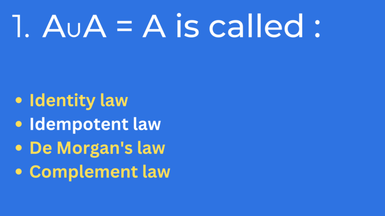 Idempotent law