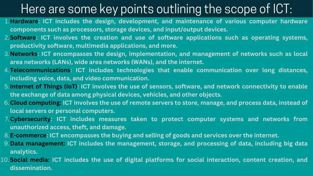 Scope of Information and communication technology ( ICT ) in education